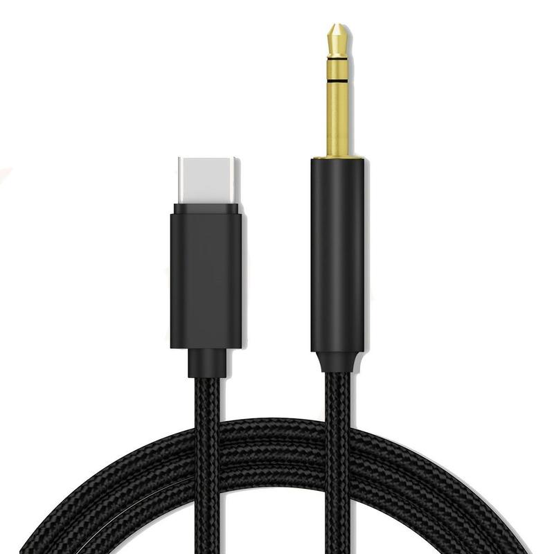 1m USB Type C to 3.5mm Female Headphone Jack Adapter, Portable USB-C To 3.55mm AUX Audio Cable, Phone Accessories for Home Car