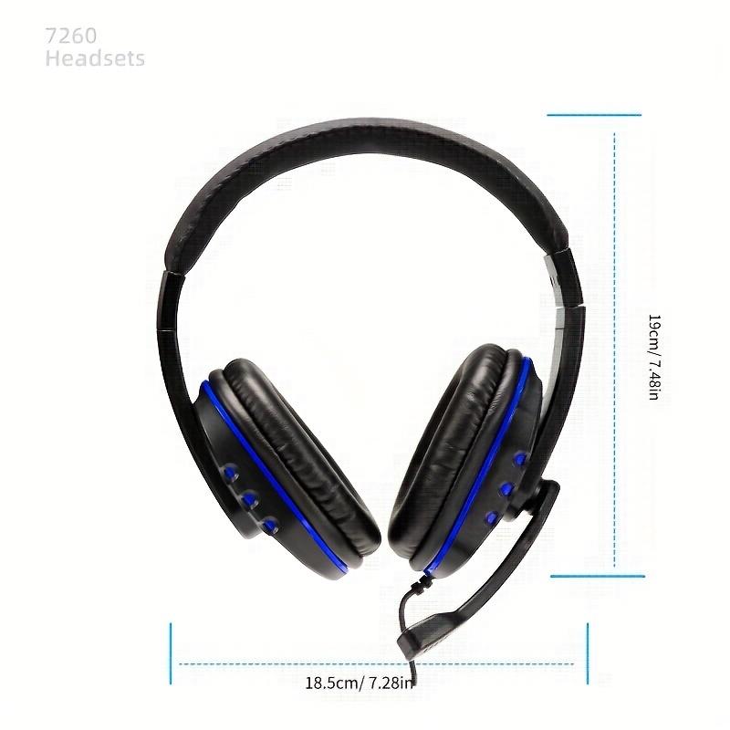 For PS4 XBOX-ONE PC Head-mounted Headphones Mobile Computer Game Heavy Bass Headset, Model 7262 Audio Cable