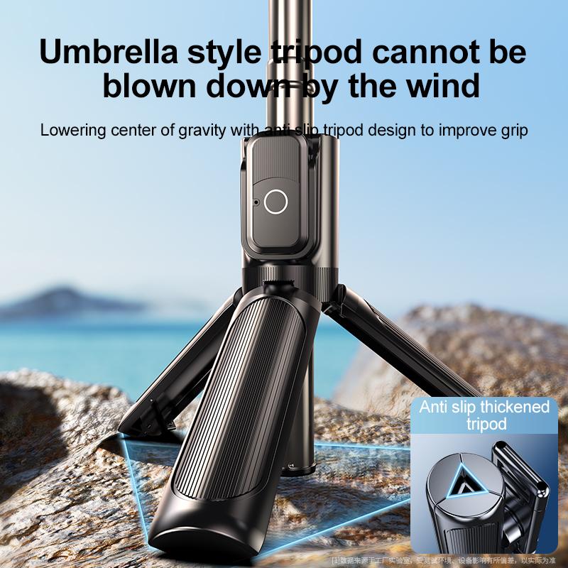 Mini selfie stick tripod, retractable selfie stick tripod with wireless remote control, can be used for taking photos, live streaming, video recording, compatible with Android, iPhone, etc. christmas gift ideas with  remote