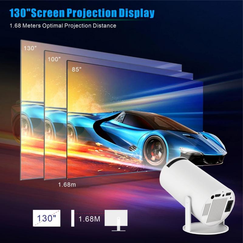 ENUOSUMA 4K Projector Wifi Same Screen HY300 US Plug Hi-chip 200ANSI 1280*720P Dual Wifi Home Theater Portable