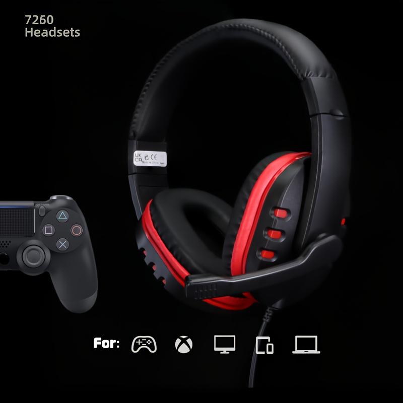 For PS4 XBOX-ONE PC Head-mounted Headphones Mobile Computer Game Heavy Bass Headset, Model 7262 Audio Cable