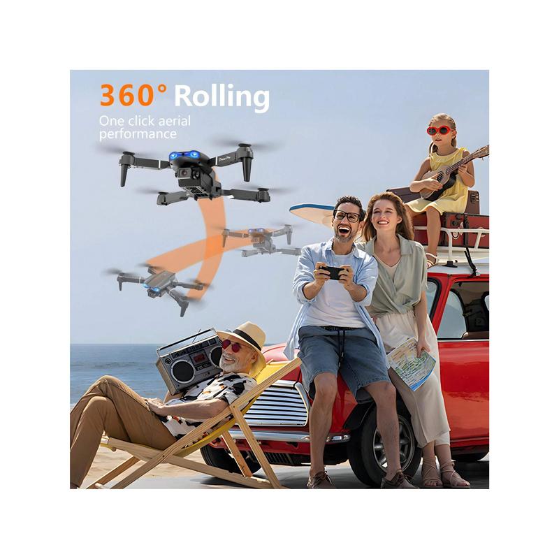 [RECOO]E99 Drone With Camera, Foldable RC Drone, Remote Control Drone Toys For Beginners Men's Gifts, Indoor And Outdoor Affordable UAV, Christmas Halloween Thanksgiving Gift toy drone