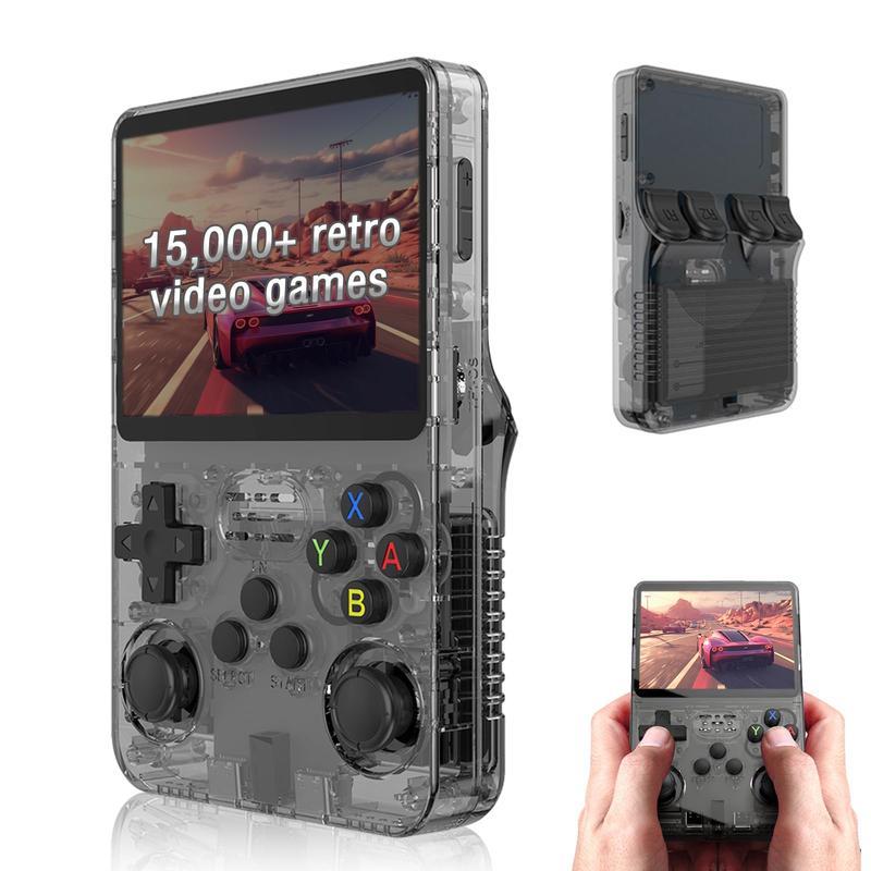 R36s Portable Handheld Game Console | Supports 15,000+ Games | Newest Updated OS | Open Source R36S with 3.5-Inch IPS Screen, Linux System, Portable Gaming and Entertainment Device, Includes 32+64GB TF Card Protection handheld gamingpc