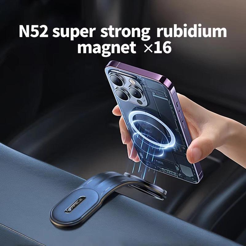 Car Magnetic Phone Holder, 1 Count Flexible Bendable Aluminum Arm Magnetic Cellphone Holder Stand, Car Dashboard Cell Phone Mount, Smartphone Accessories Compatible with iPhone 15 14 13 Pro Max Mini