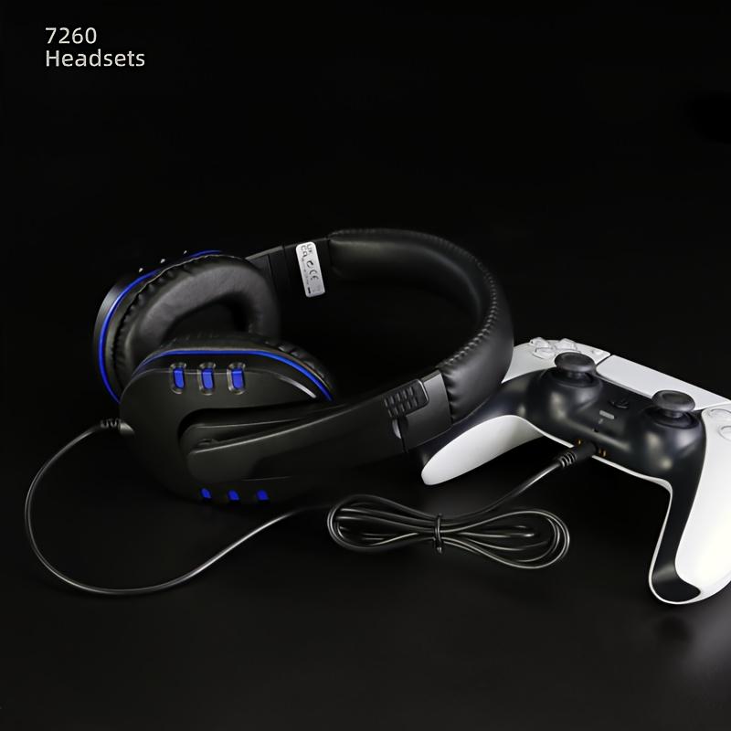 For PS4 XBOX-ONE PC Head-mounted Headphones Mobile Computer Game Heavy Bass Headset, Model 7262 Audio Cable