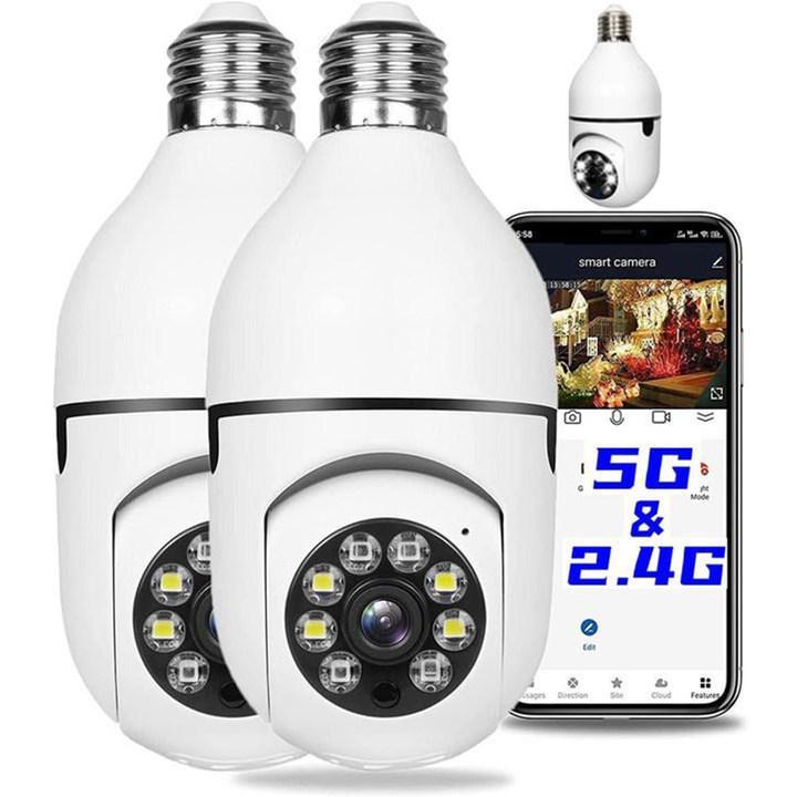 Bulb Security Camera 2.4 5 Ghz, Light Bulbcamera, Motion Detection, Sound & Light Alarm Two-Way Audio, Home Yard store only camera, Limited Time Offer