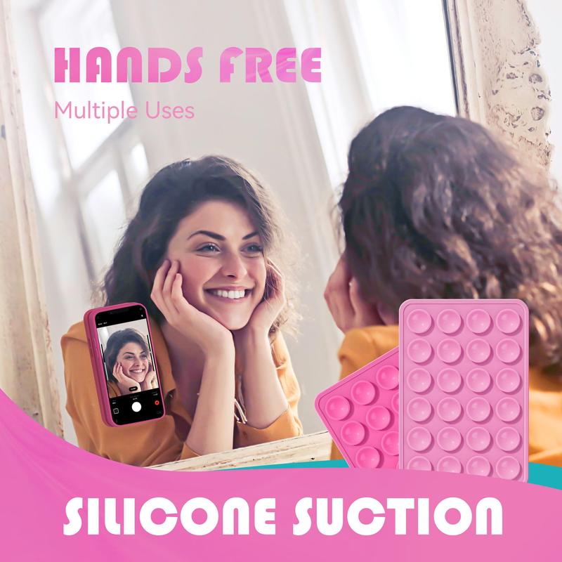 2 Pcs Silicone Phone Sticky Grip, Best Friend Christmas, Xmas, BFF, Friend Birthday Gifts, Mobile Fidget Mirror Holder for Selfies and Videos…christmas gift ideas Black Friday Deals tiktok shop store