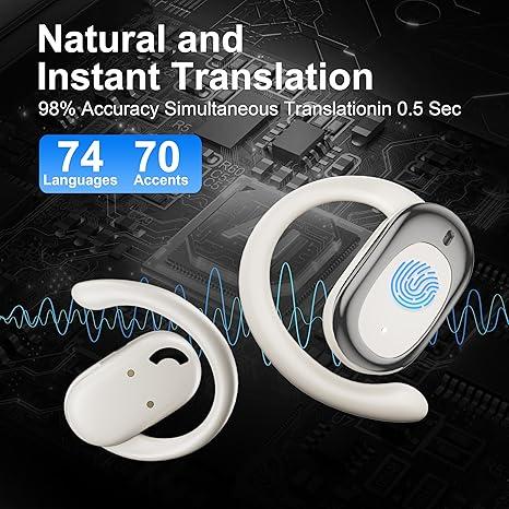 OWS Bone Conduction Open Ear Wireless Headphones Bluetooth 5.4 Waterproof IPX7 High Quality Audio Headset for Music Sports and Outdoor Activities