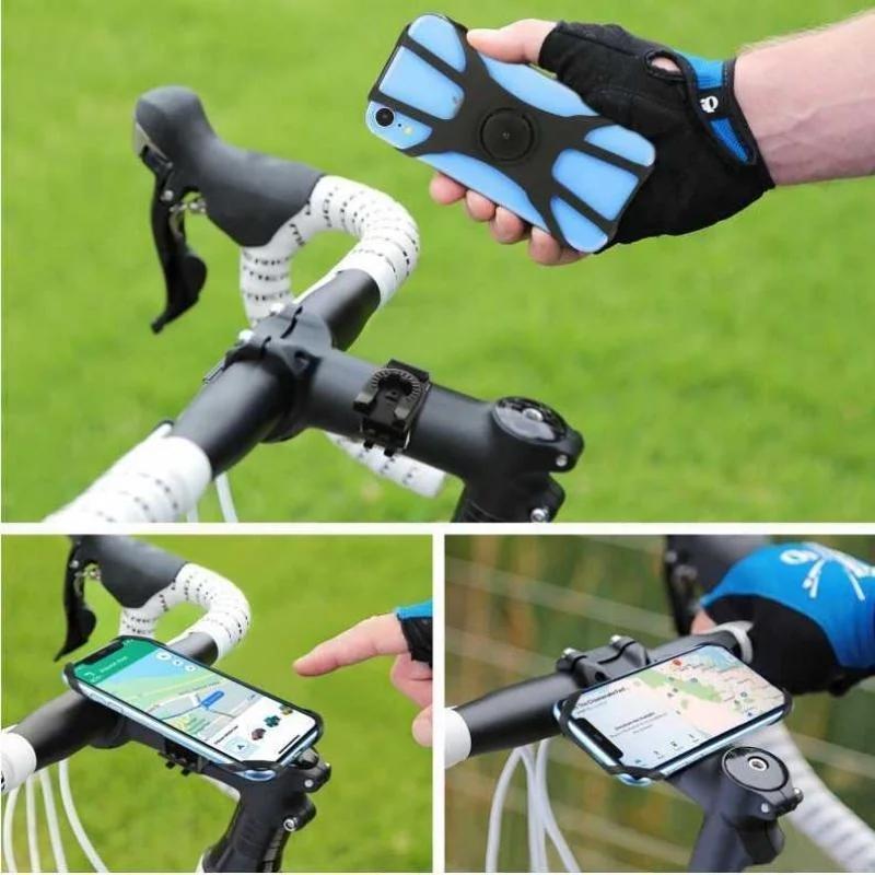 Universal Detachable Bicycle & Motorcycle Phone Holder(Holder Only), 360° Adjustable Rotation Phone Holder, Multifunctional Riding Accessories for 4