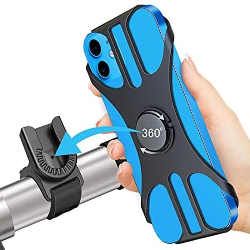 Universal Detachable Bicycle & Motorcycle Phone Holder(Holder Only), 360° Adjustable Rotation Phone Holder, Multifunctional Riding Accessories for 4