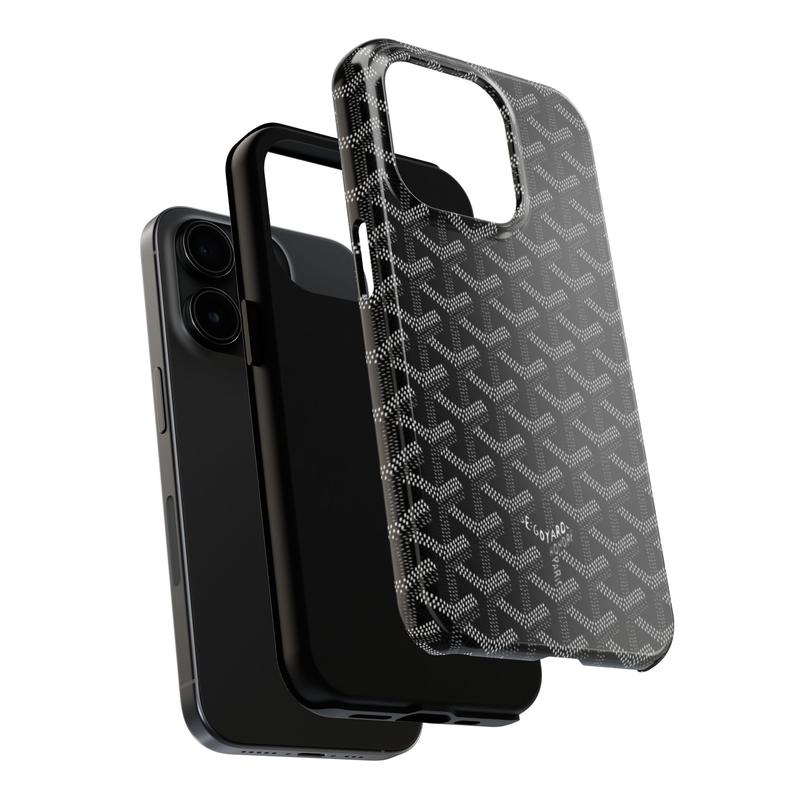 Black GY Pattern - Best Case for iPhone 15 14 13 12 11 Promax Mini Plus - Waterproof - Dual Layer for Extra Durability and Protection - Protective