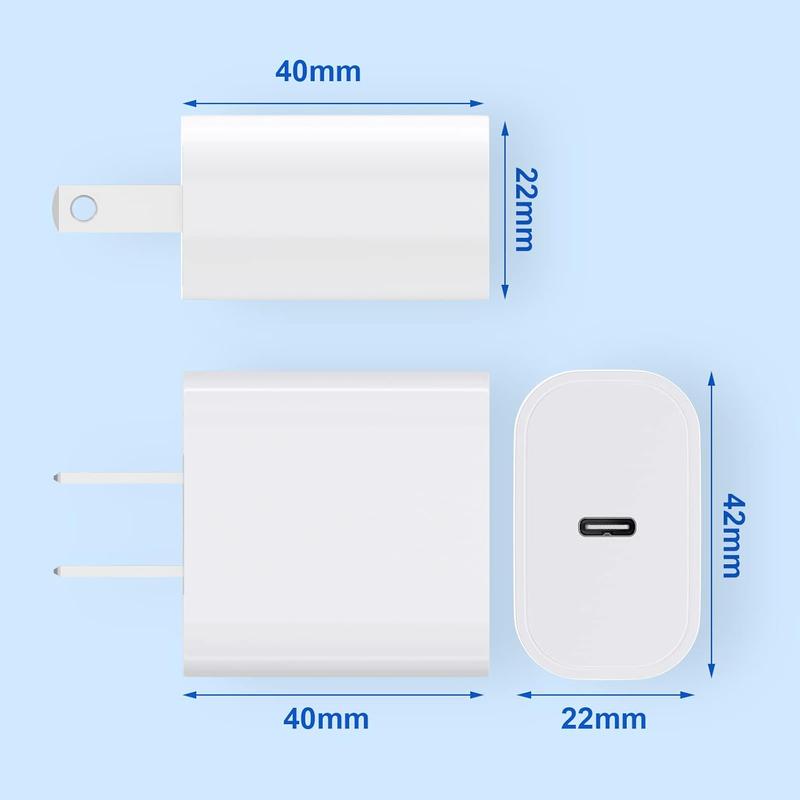 for iPhone Fast Charger,20W USB C Power Delivery Wall Charger Block, Compatible for iPhone14 13 12 11 Pro Max Mini Xs Xr X 8 iPad Galaxy, Pixel 4 3 and More