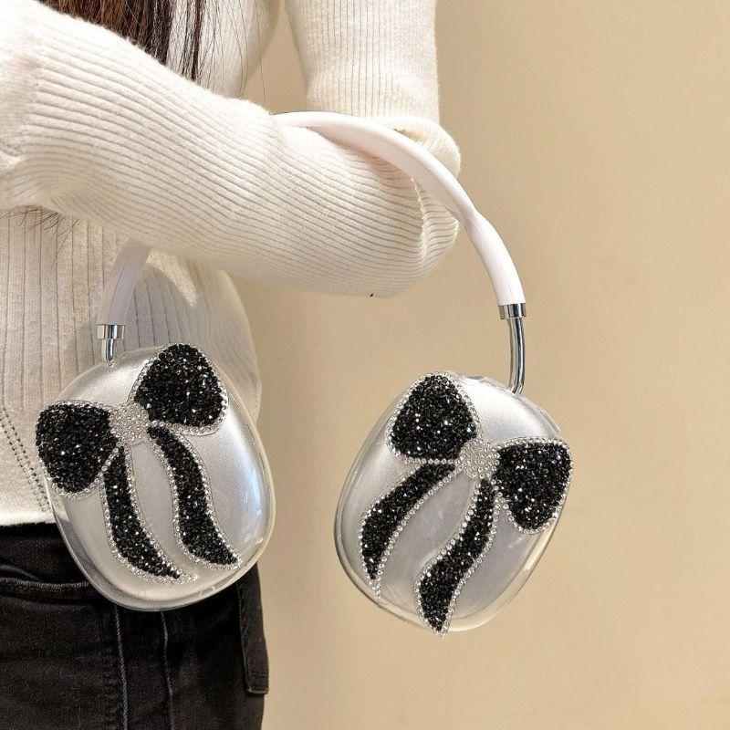 Cute Bowknot Design Earphone Case, 1 Pair Shock-absorbing Earphone Protective Cover, Earphone Accessories Compatible with AirPods