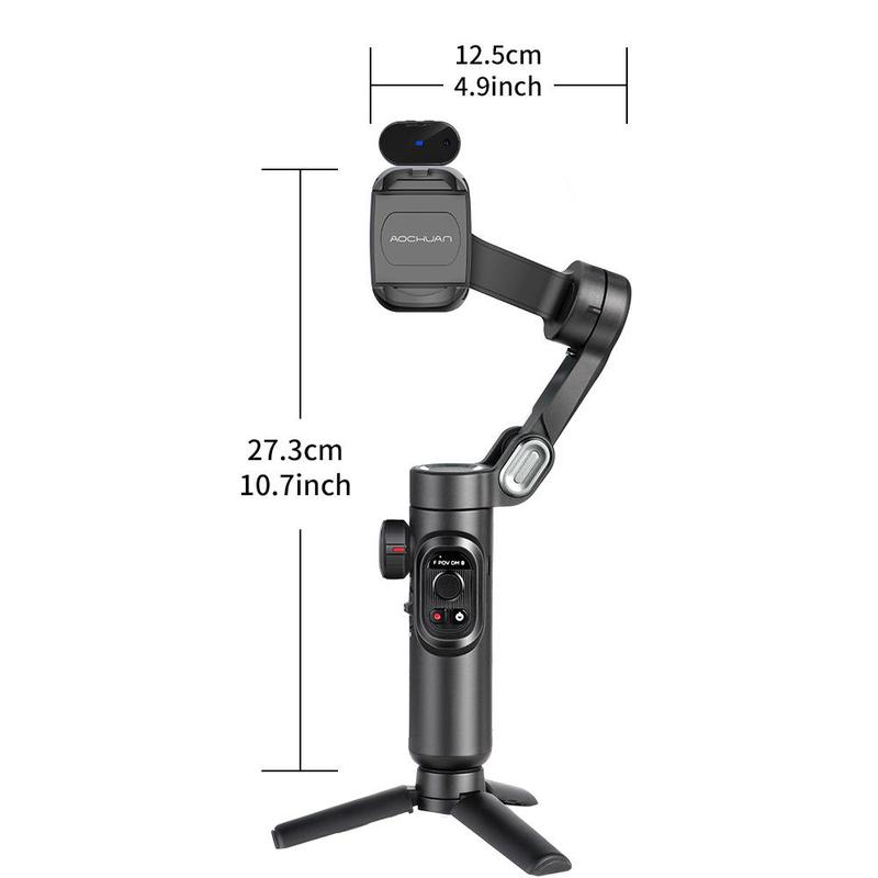 AOCHUAN 3 Axis Shooting Tripod Stand (1 Count), Summer Auto Face Tracking Gimbal Stabilizer, 360° Rotation Gimbal Stabilizer, Smartphone Selfie Accessories, Selfie Phone Tripod, Tripod for iPhone, Birthday Gifts, Stocking Fillers, Gifts for Mom