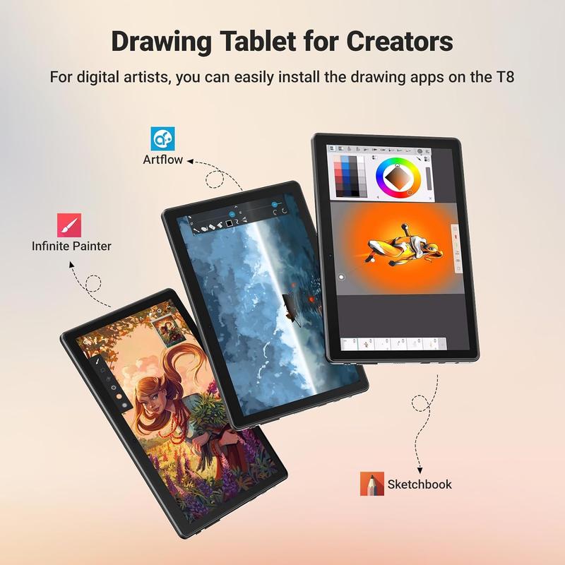 Frunsi Standalone Drawing Tablet,8 inch Drawing Tablet with Screen, No Computer Needed,FHD Display, Octa-Core CPU,Installed Sketchbook,Flipaclip,Perfect for Beginner,Digital Artist,Designer Devices Writing