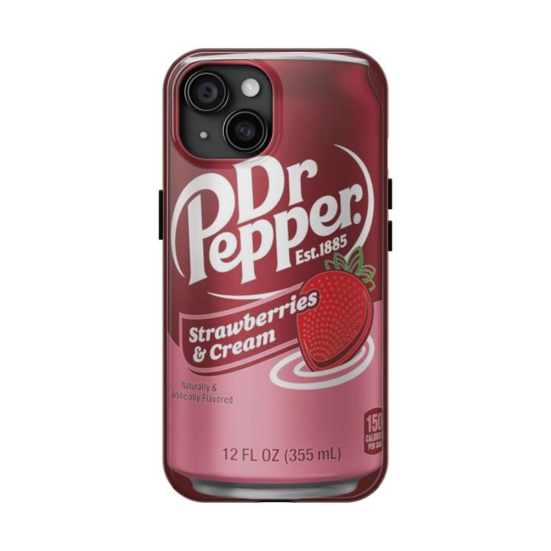 Dr Pepper Tough Phone Cases For iPhone 16, 15, 14, 13, 12, 11, 8, X,  Perfect Fit And Durable, Gift Ideas,  XMas gift