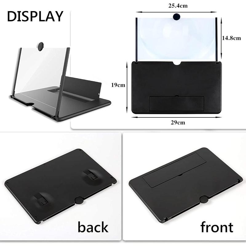 Smartphone Screen Magnifier Stand 14 Inch 3D Foldable Amplifier Stand Holder for Cell Phone Adjustable Angle for Families Mom Dad