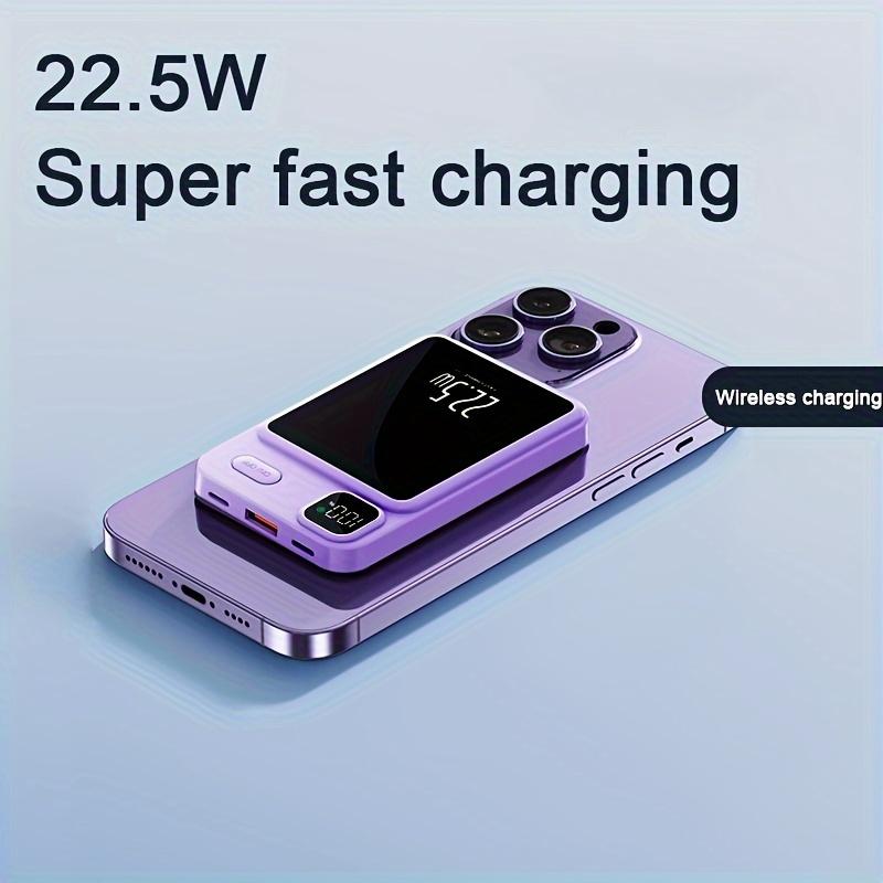 Magnetic Portable Wireless Power Bank Ultra-Thin Portable Mini Compact Charger-5000 MAh 15W Magnetic Wireless Fast Charger for Iphone12 13 14 15promax External Auxiliary Battery