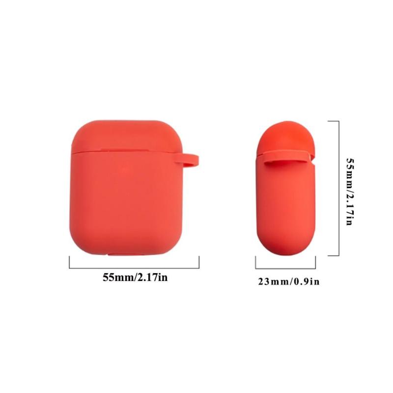 Silicone Earphone Case with Keychain, Earphone Case Compatible with Apple AirPods Case 1 & 2, Earphone Case Supports Wireless Charging, Earphone Accessories