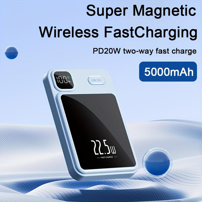 Magnetic Portable Wireless Power Bank Ultra-Thin Portable Mini Compact Charger-5000 MAh 15W Magnetic Wireless Fast Charger for Iphone12 13 14 15promax External Auxiliary Battery