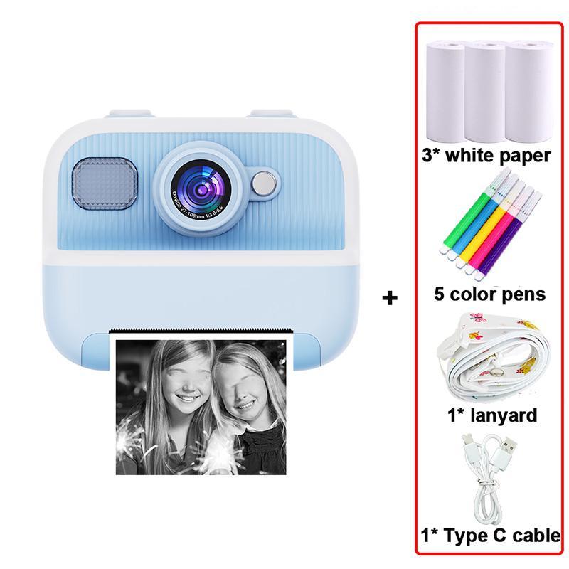 KGG Instant Photo Printer, Mini Thermal Printer, Ink-free Thermal Printer, Durable Student Digital Camera, Photography Video Instant Printing Camera, Birthday Gift