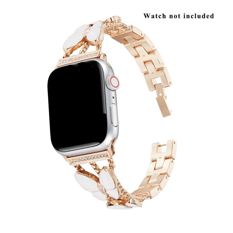 Butterfly Design Watch Band for Apple Watch (Band Only), Fashionable Watch Band for Women, Replacement Watch Band for Apple Watch Series 9 SE Series 8 7 6 5 4 3 2 1