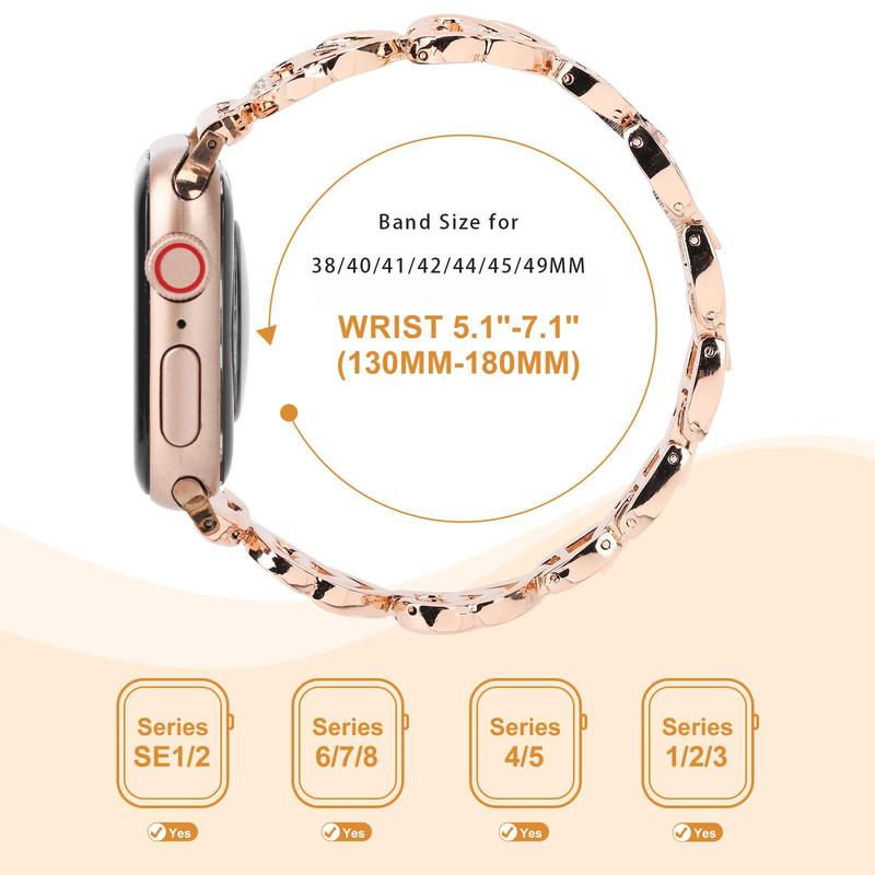 Butterfly Design Watch Band for Apple Watch (Band Only), Fashionable Watch Band for Women, Replacement Watch Band for Apple Watch Series 9 SE Series 8 7 6 5 4 3 2 1