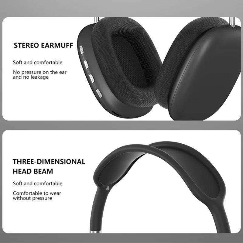 2024 P9 Pro Max Wireless Bluetooth Headphones Noise Cancelling Earphones Mic Pods Over Ear Sports Gaming Headset For Apple