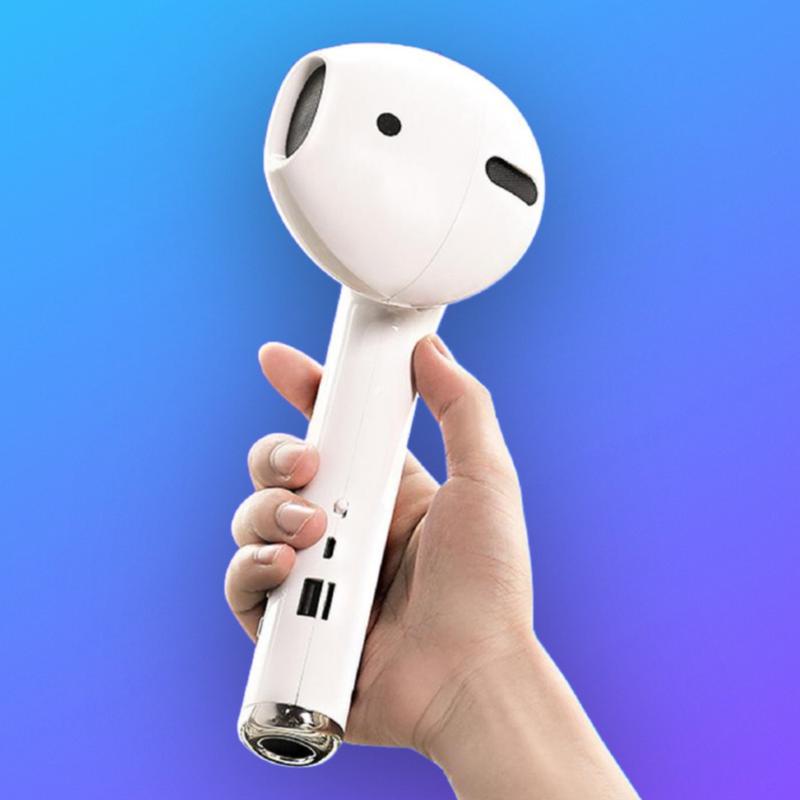 2024 New Wireless Earphone Shape Speaker, USB Charging Support Microphone FM Radio TF Card Wireless Loudspeaker, 360° Stereo HiFi Sound Portable Speaker