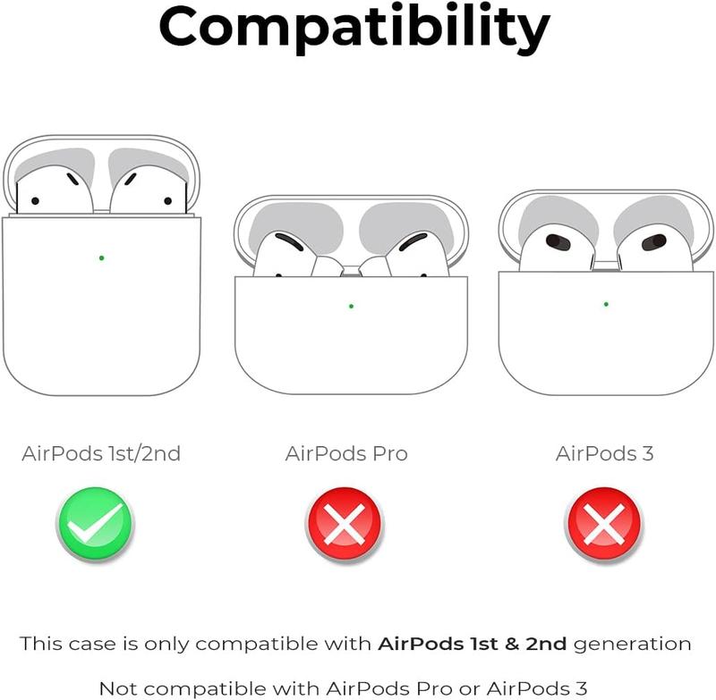 Cute Airpods Case, Boba  Bear Airpods 2 Case, Funny Cartoon 3D  Soft PVC Shockproof  Case Cover with Carabiner for Airpods 1st Generation, Airpods 2nd Generation