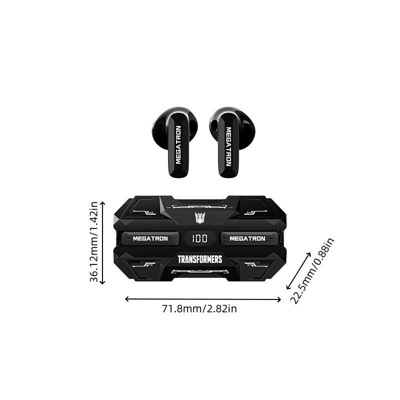 TRANSFORMERS TF-T51 Wireless Earphone, Semi-in-ear Design Earphone with Breathing Light, Bluetooth-compatible Earbuds for Gaming, Sports, Office