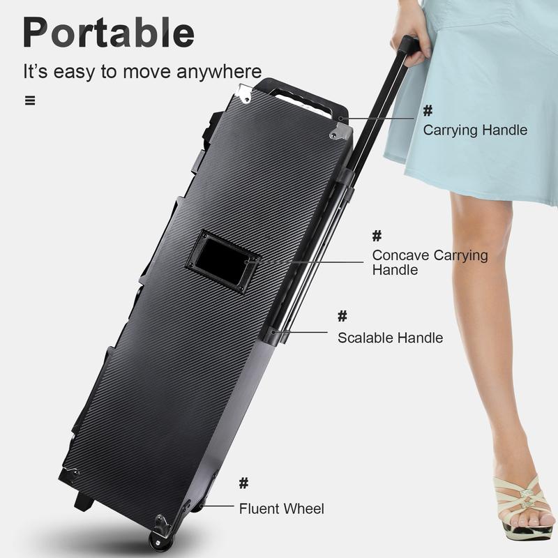 High Powered Portable Bluetooth Speaker System 2 x 10