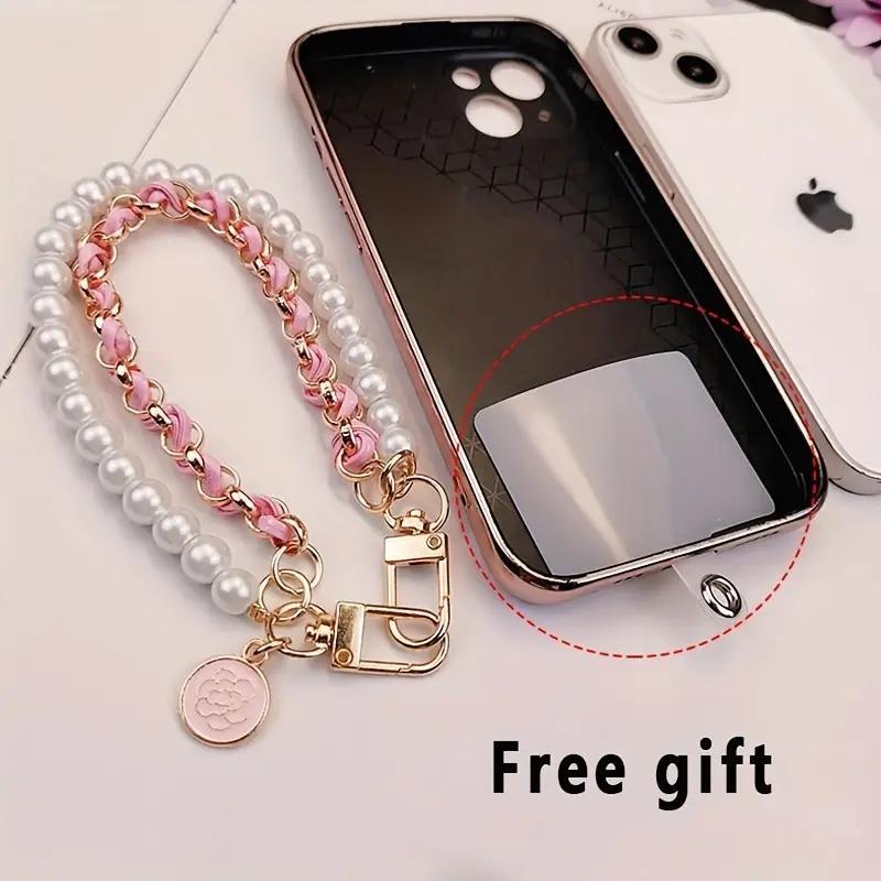 Fashion Faux Pearl Decorated Phone Chain, 3 Counts Anti-lost Phone Lanyard, Phone Strap for Women & Girls, Fashion Phone Accessories