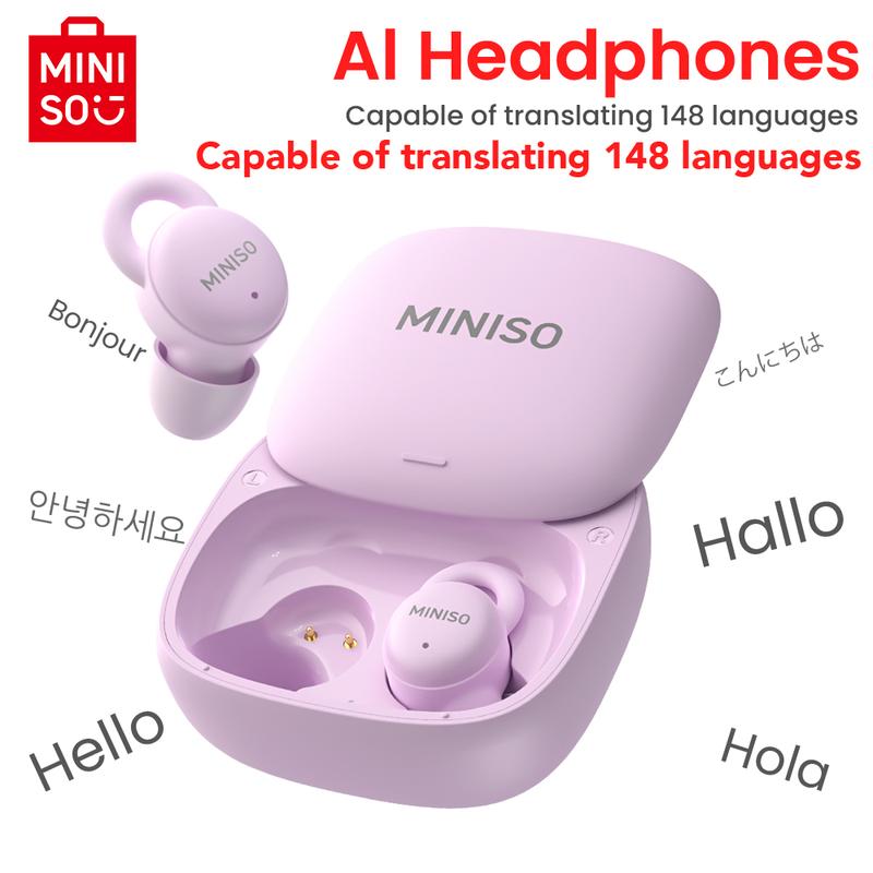 MINISO X10 AI Translation Bluetooth Sleep Wireless Earbuds Noise Blocking Earbuds for Sleep Comfortable Fit Bluetooth 5.4 Earphones for Unlimited Sleep Sounds Side Sleeper In-Ear Wireless Headphones Sleeping Bluetooth EarBuds