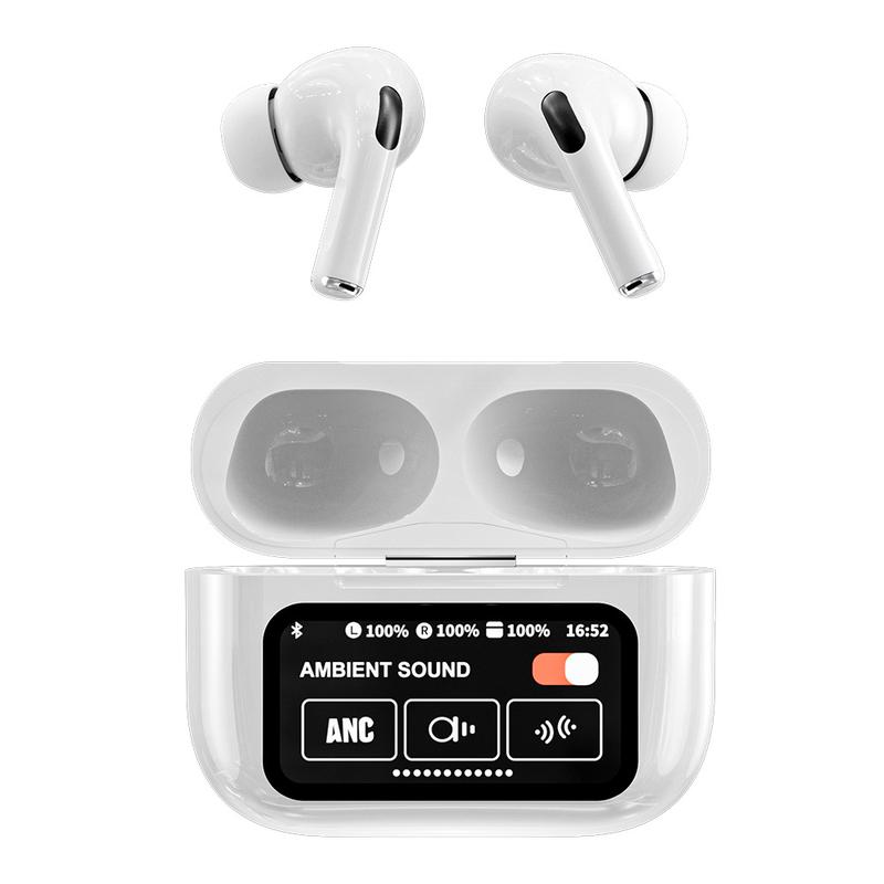 Touch Screen Bluetooth Headset with Noise Cancelling,ear bud wireless,translation earbuds,Bluetooth Headphones with LED Display,earphones,screen earbuds,head phon Bluetooth Headphones Portable Wired