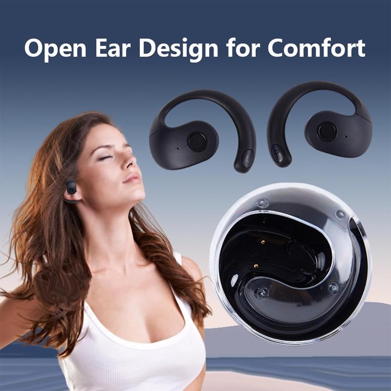 Earphone Wireless Bluetooth 5.4 IPX5 Waterproof Sport Headsets Noise Reduction Headphones with Mic Fall Halloween Gift Christmas Gift for Sport Running Open Over Ear Headphones  Earbud