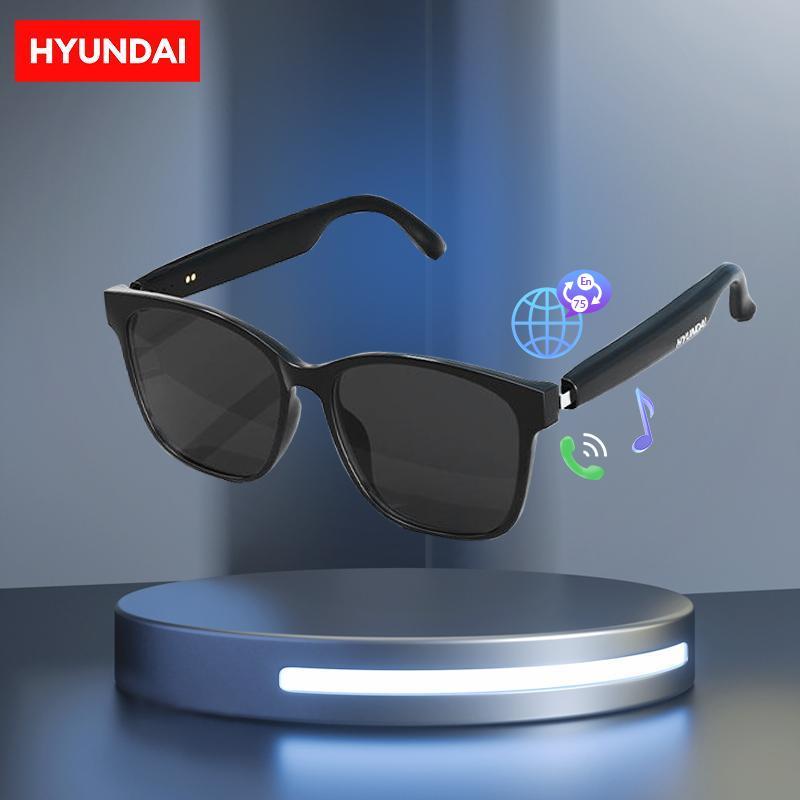 HYUNDAI C8 Smart Glasses, USB Rechargeable Wireless Headphone Smart Glasses for Listening To Music & Calling, Support 75 Languages BT Translation & Meeting Summary Glasses, Eye Glasses Camera, Electronic Gadgets