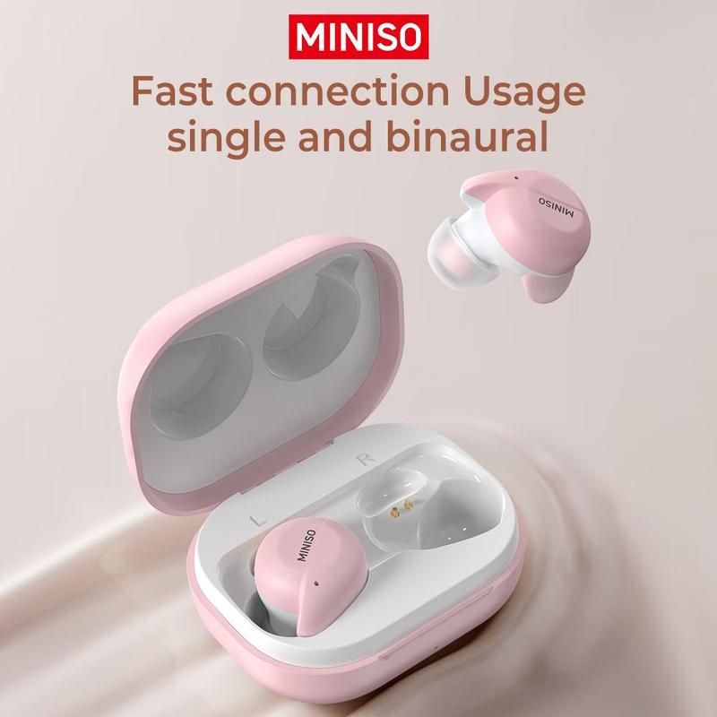 MINISO X51 Wireless Earphone, Noise Cancelling Mini Earbuds with Mic, Wireless Bluetooth-compatible Earphone for Mobile Phone