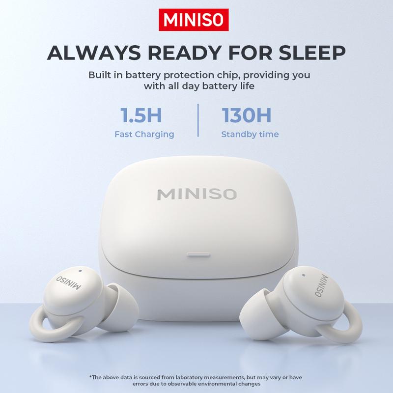 MINISO X10 AI Translation Bluetooth Sleep Wireless Earbuds Noise Blocking Earbuds for Sleep Comfortable Fit Bluetooth 5.4 Earphones for Unlimited Sleep Sounds Side Sleeper In-Ear Wireless Headphones Sleeping Bluetooth EarBuds