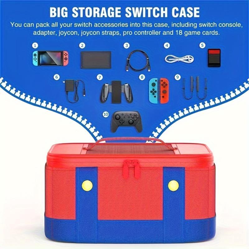 Large Storage Bag for Switch Controller, 1 Count Portable Travel Storage Bag, Game Console Accessories Organizer, Home Organizer for Switch