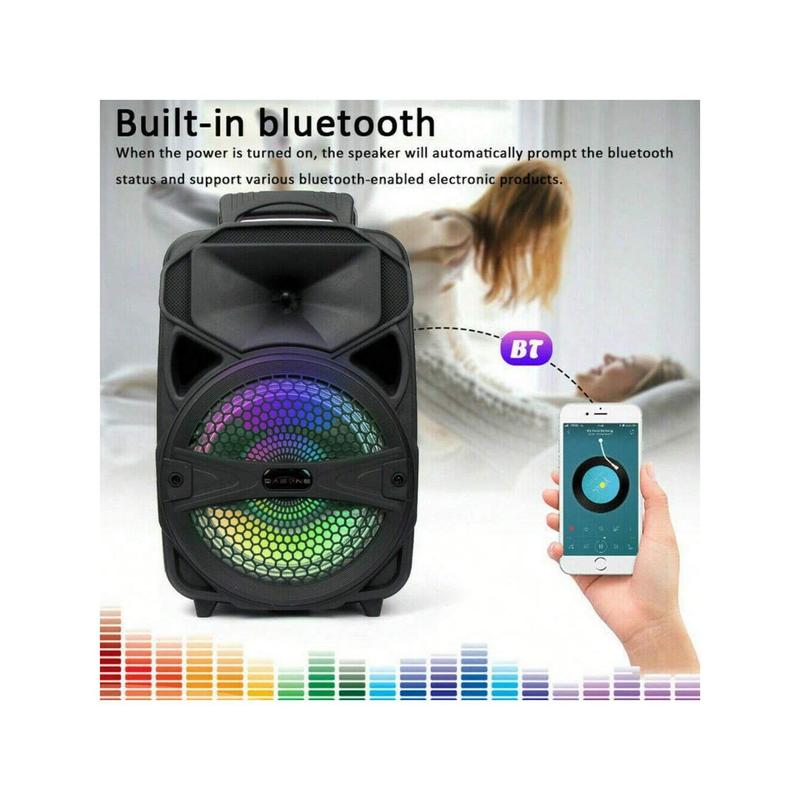 Wireless Portable FM Bluetooth Speaker Heavy Bass Sound System Party