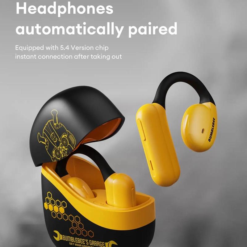 Transformers TF-T21 Wireless Headphones, 1 Box Ear Hanging Type Electronic Audio Earbuds Wireless for Mobile Phone, Summer Long Standby Gaming Headset, Bluetooth-compatible Connection Earphones for Sports, Office Use, Gaming Accessories