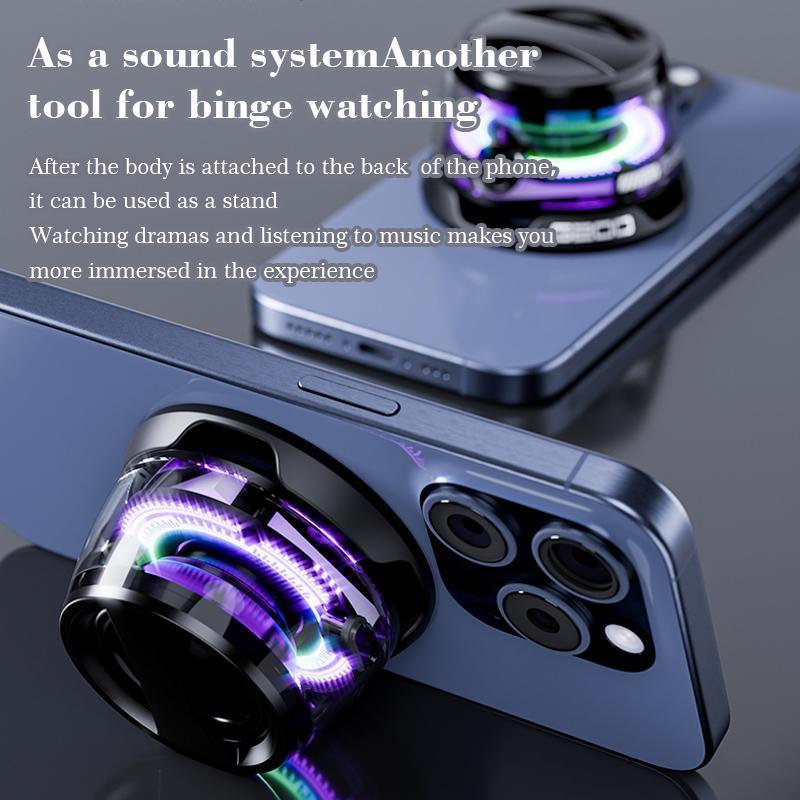 Wireless Speaker, Rechargeable Portable Speaker, Mini Magnetic Speaker with Atmosphere Light, Bluetooth-compatible Speaker for Home, Outdoor, Bathroom