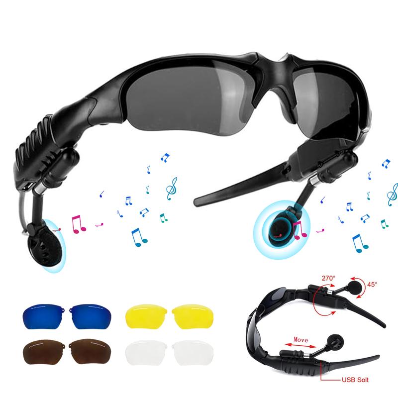 Smart Sunglasses Headset Headphone Bluetooth Wireless Music Sunglasses Headsets Compatible with iPhone Samsung and Phones PC Tablets Audio Electronic