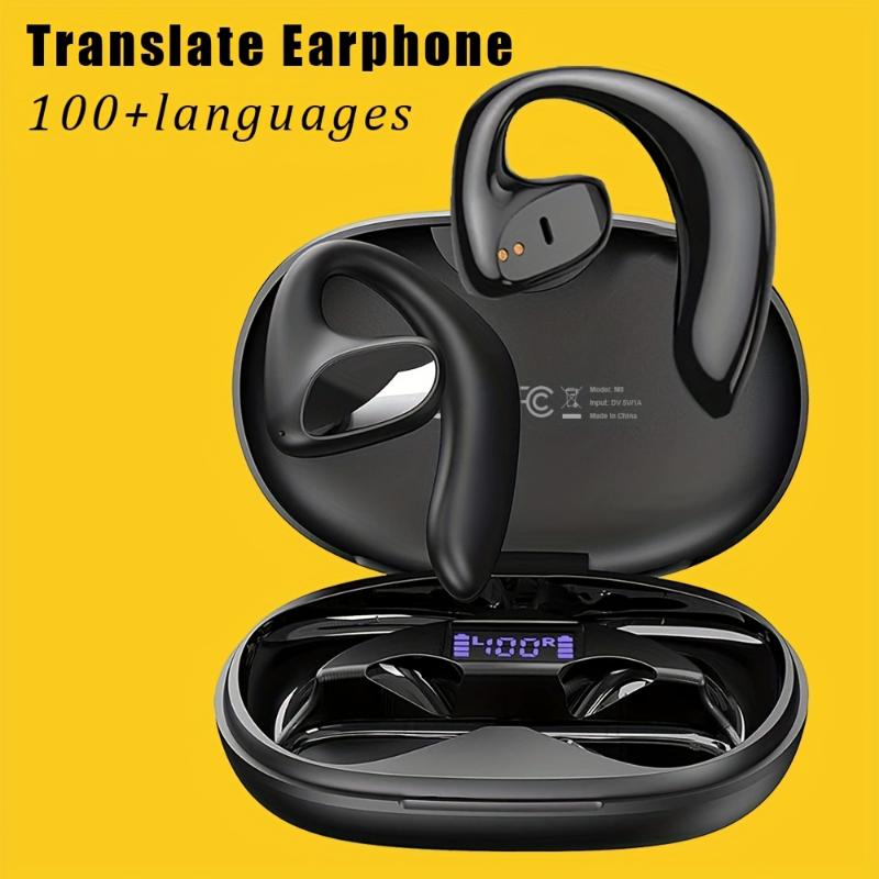 M8 Online Translator Earbuds Language Translation Device Supports 100+ Languages and Accent Translation Wireless Translation Device For APP Fit IOS&Android