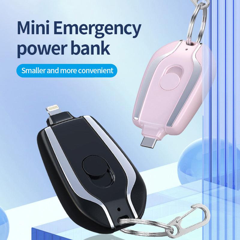 Portable emergency power bank support (Type-c or Lightning)