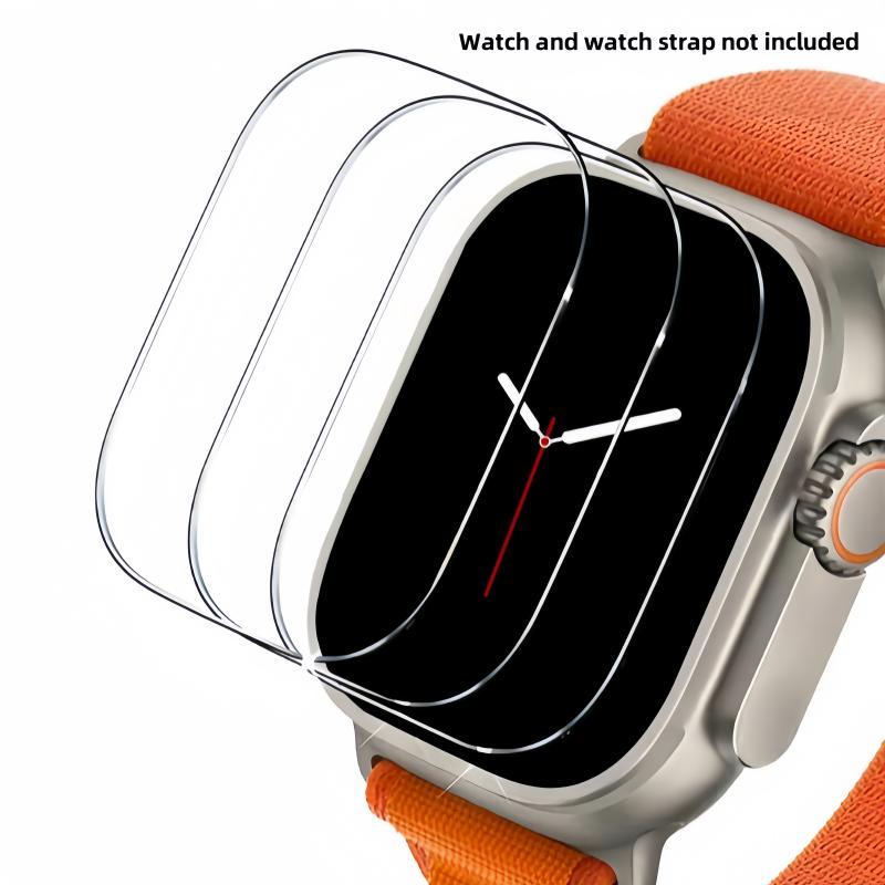 Tempered Glass Screen Protector (3 Counts), Anti-scratch & Anti-fingerprint Screen Protector, Screen Protector Compatible with Apple Watch Ultra 2 Ultra 49mm