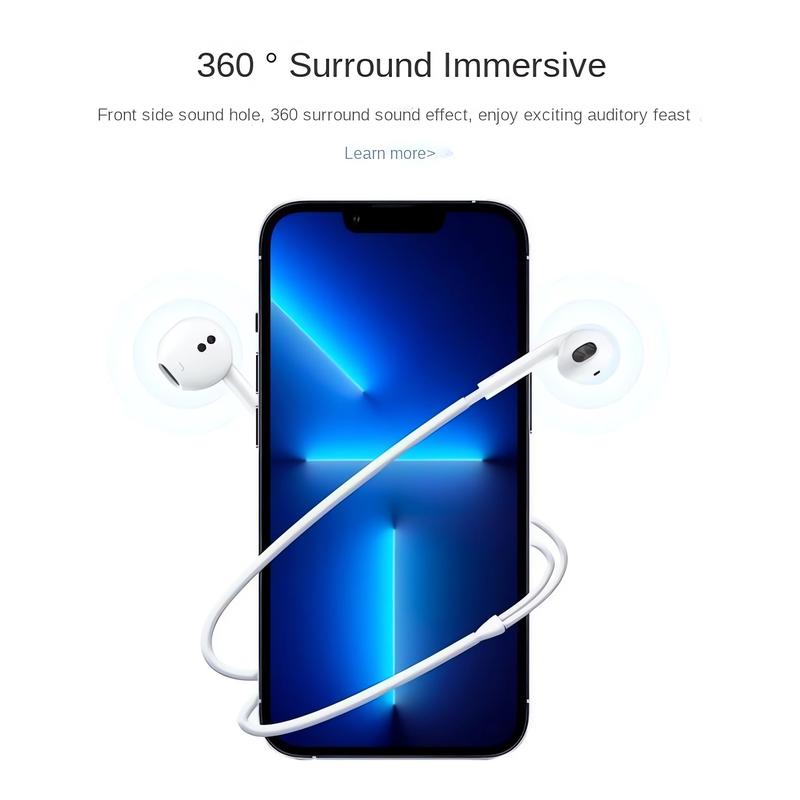 Lightning Headphones for iPhone, Wired Earbuds in-Ear Earphones Lightning Connector Compatible with iPhone 14 13 12 11 Pro Max XR 8 7