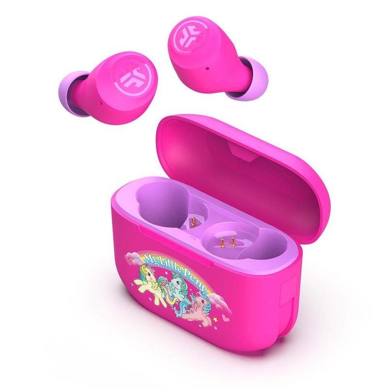 JLab x My Little Pony Go Air Pop True Wireless Bluetooth Earbuds, Integrated Charging Case, Dual Connect, IPX4 Sweatproof, 3 EQ Sound Settings, Mic Audio Cable