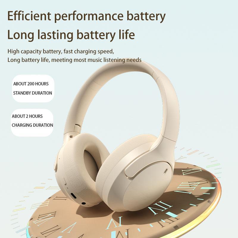 Wireless Over-ear Headphone, Noise Cancelling Headphone with Built-in Microphone, Foldable Portable Lightweight Headset for Home Office Phone PC